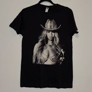 RARE Beyoncé Renaissance World Tour Disco Cowboy Hat Rhinestones Shirt